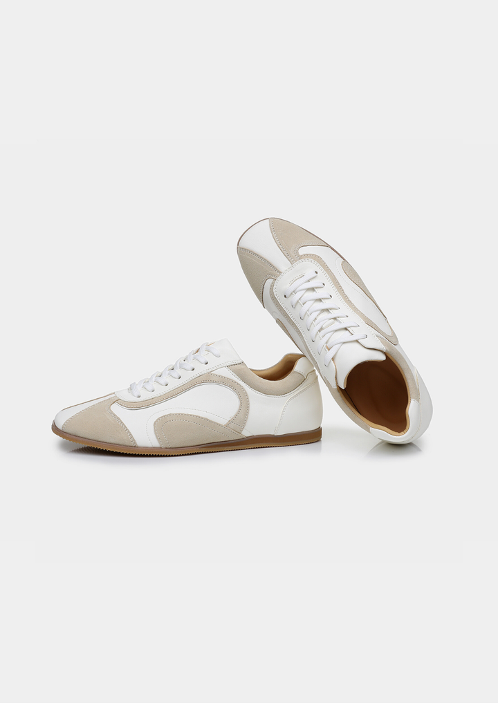 Retro Hybrid Suede Leather Runner white image 2 #color_white
