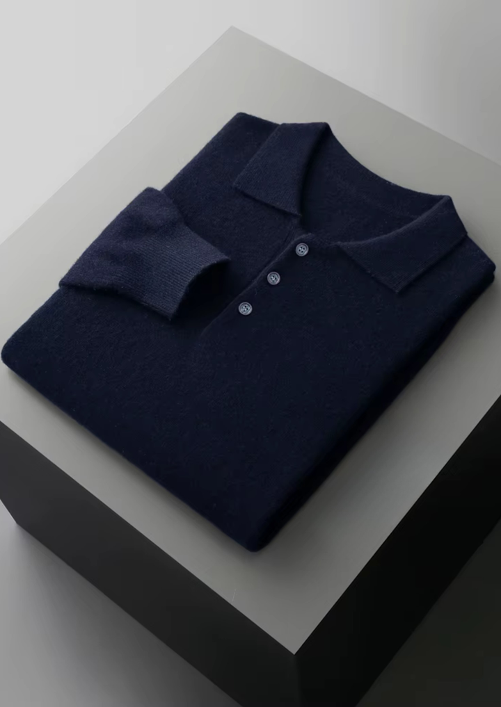 Pure Merino Sweater Polo navy blue image 1 #color_navy-blue