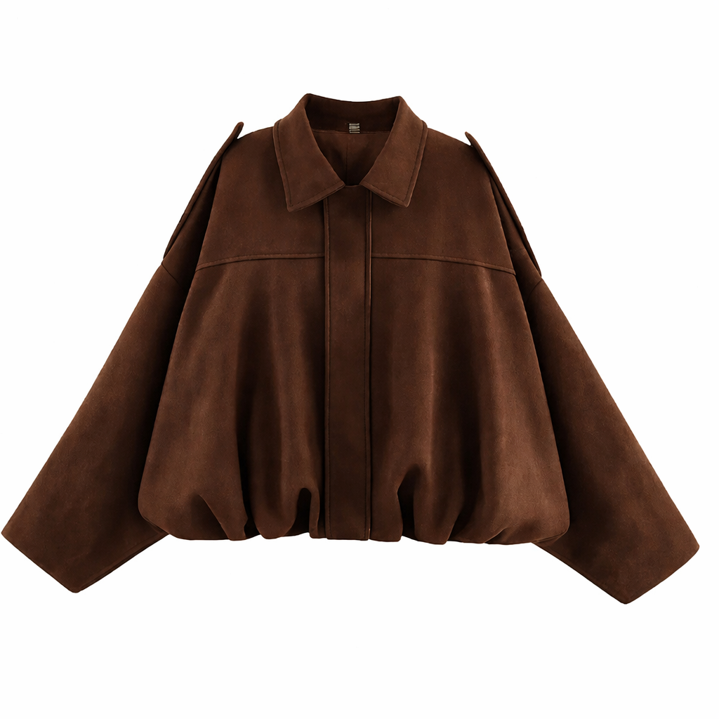 Oversized Bomber Jacket brown image 1 