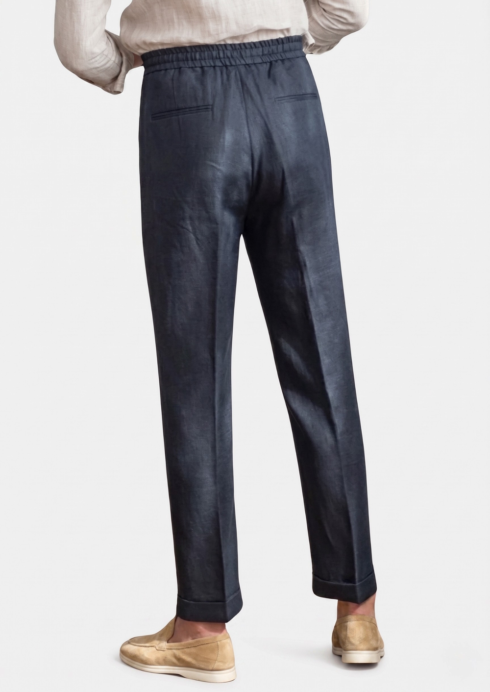 Drawstring Coastal Trousers navy blue image 2 #color_navy-blue