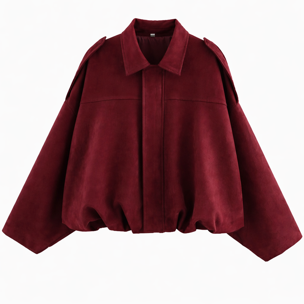 Oversized Bomber Jacket red image 1 