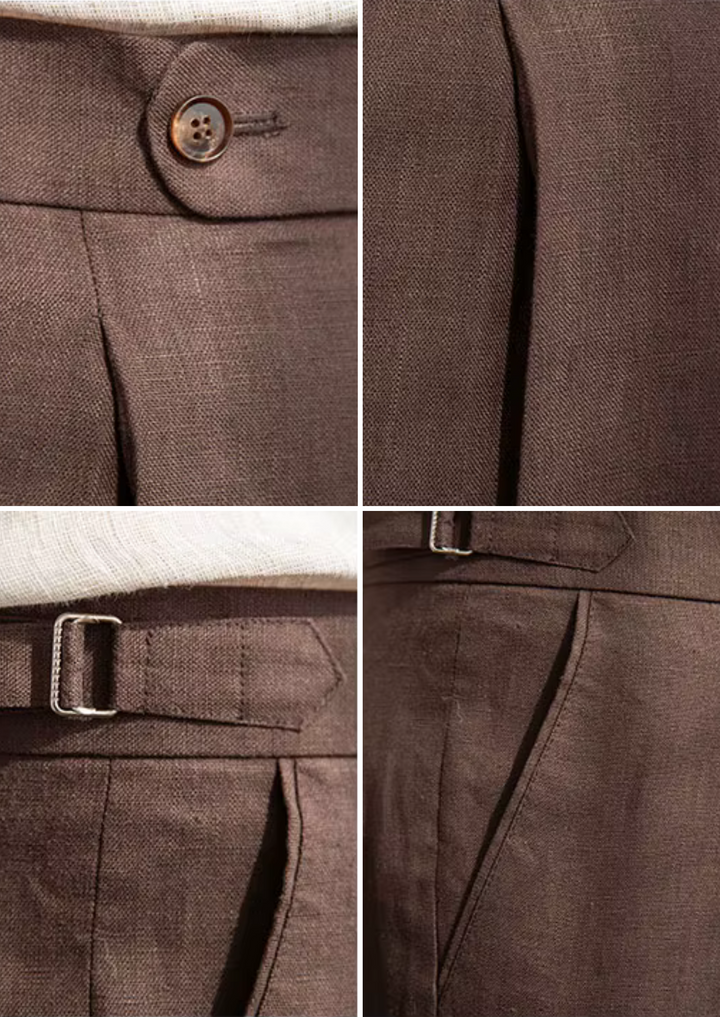 Tuscany Pleated Coastal Trousers dark brown image 5 #color_dark-brown