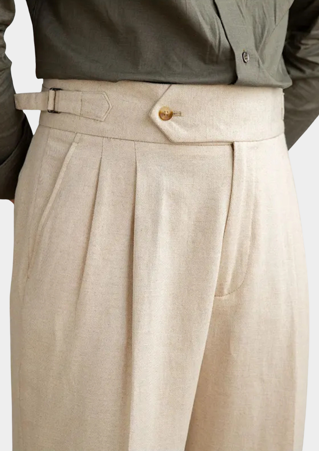 Napoli Pleated Coastal Trousers sand image 2 #color_sand