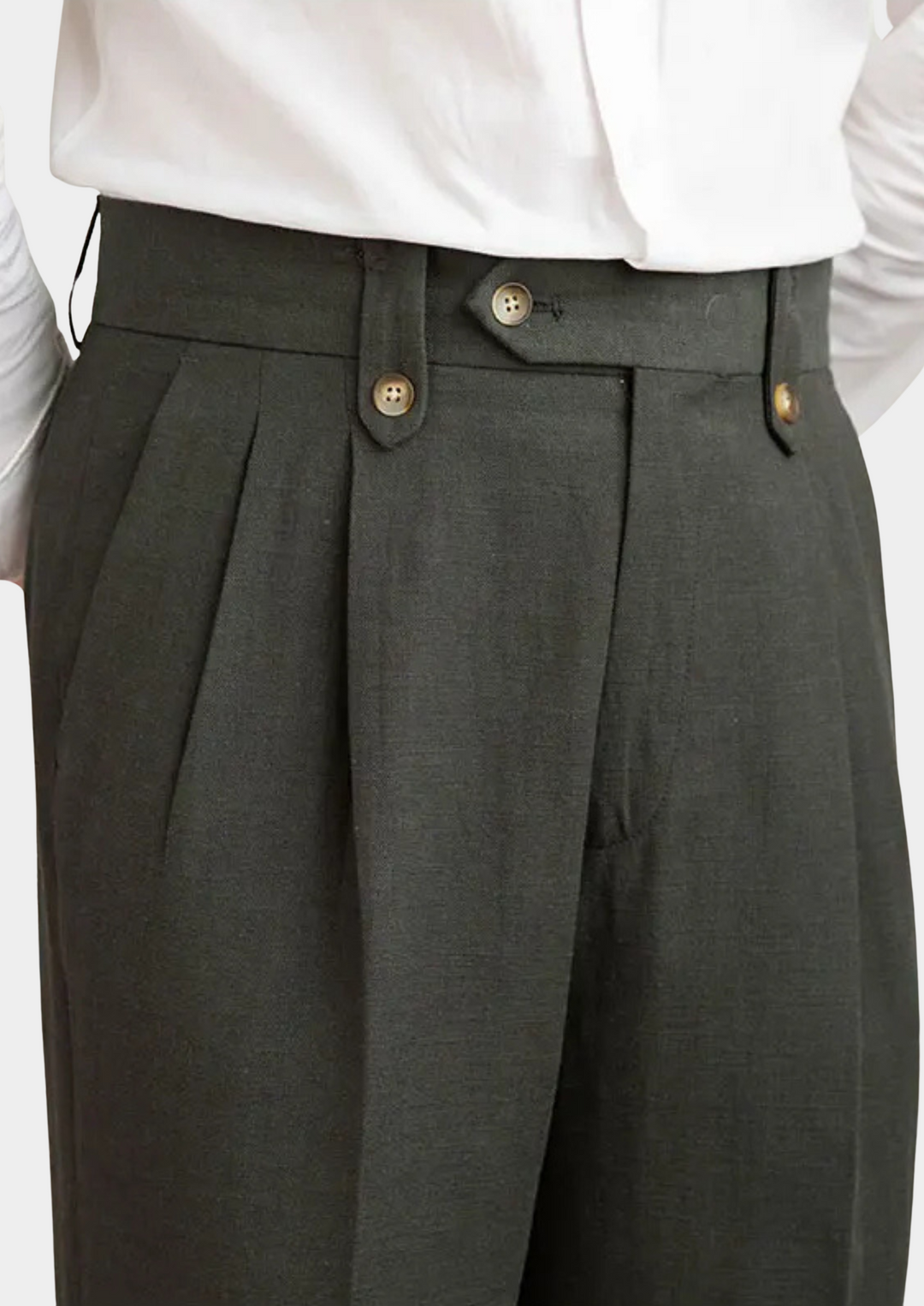 Cagliari Pleated Coastal Trousers olive image 4 #color_olive