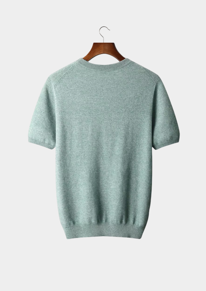 Cashmere Crewneck T-Shirt verdant slate image 2 #color_verdant-slate