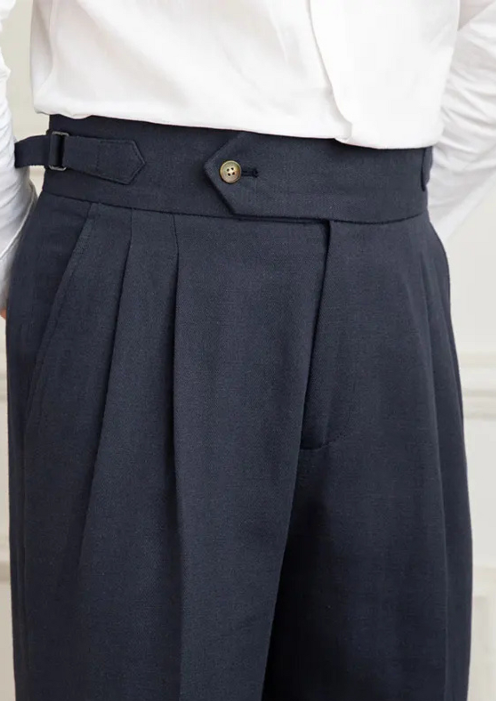 Napoli Pleated Coastal Trousers navy blue image 2 #color_navy-blue