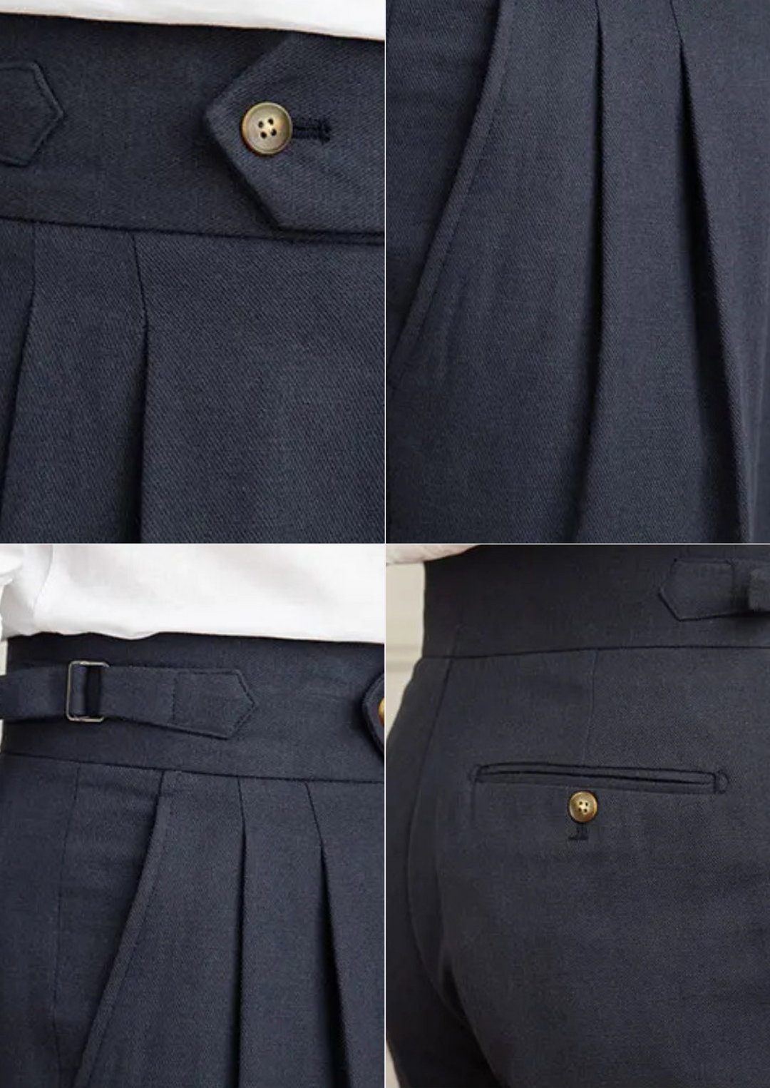Napoli Pleated Coastal Trousers navy blue image 3 #color_navy-blue