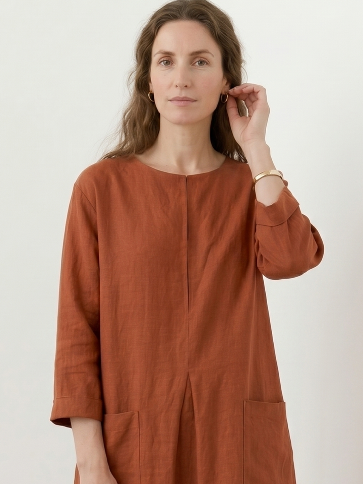 100% Cotton Pocket Maxi Dress