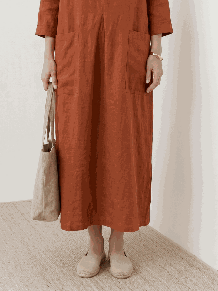 100% Cotton Pocket Maxi Dress