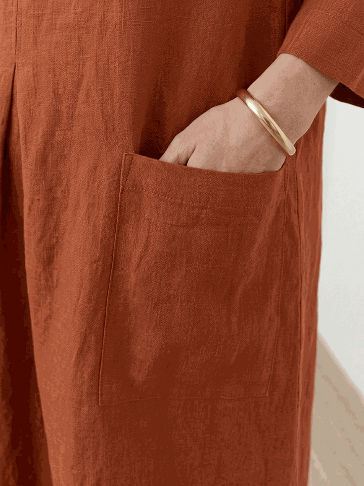 100% Cotton Pocket Maxi Dress
