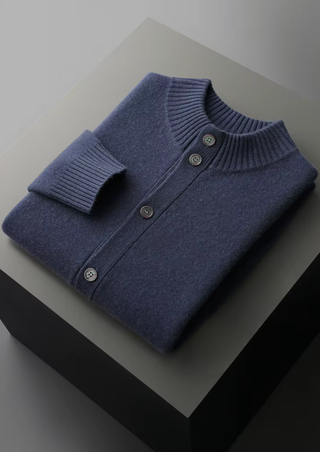 Cashmere Button Cardigan navy blue image 1 #color_navy-blue