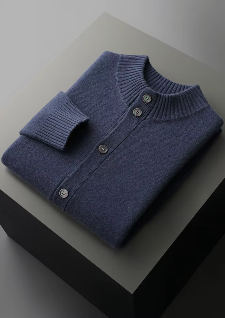 Cashmere Button Cardigan navy blue image 1 #color_navy-blue