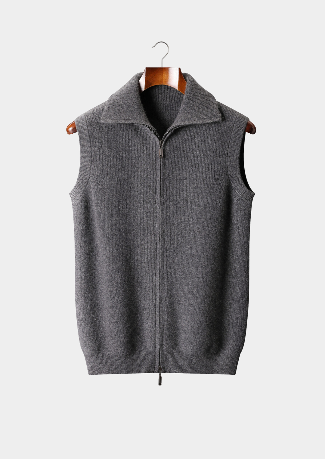 Pure Cashmere Body Warmer Vest dark gray image 1 #color_dark-gray