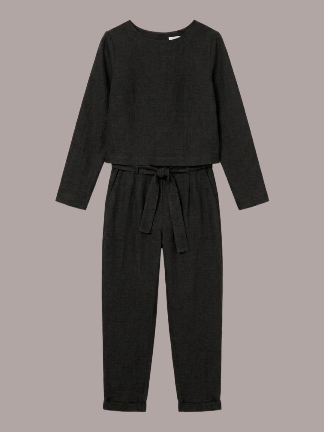 Cotton-Linen Monochrome Capsule black image 2 