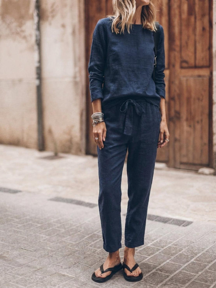 Cotton-Linen Monochrome Capsule navy blue image 1 