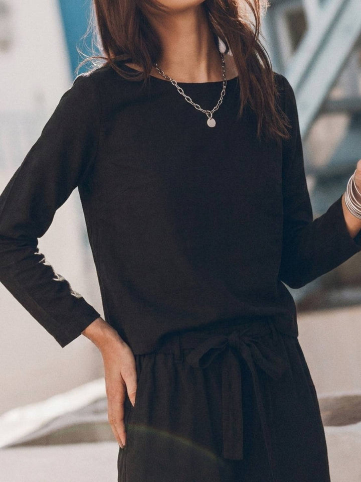 Cotton-Linen Monochrome Capsule black image 4 
