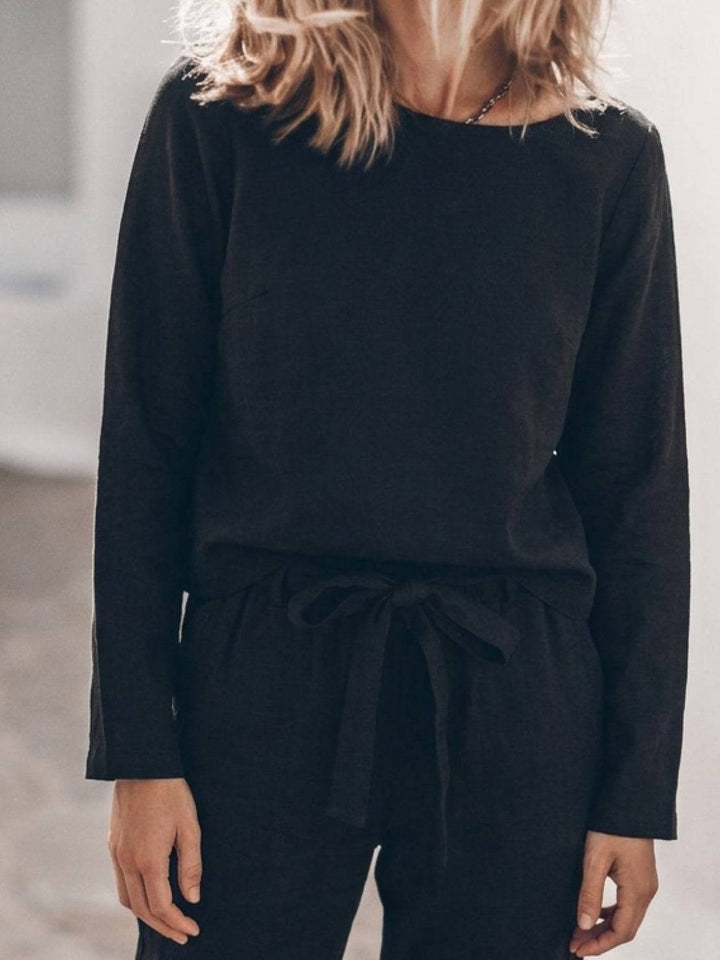 Cotton-Linen Monochrome Capsule black image 5 