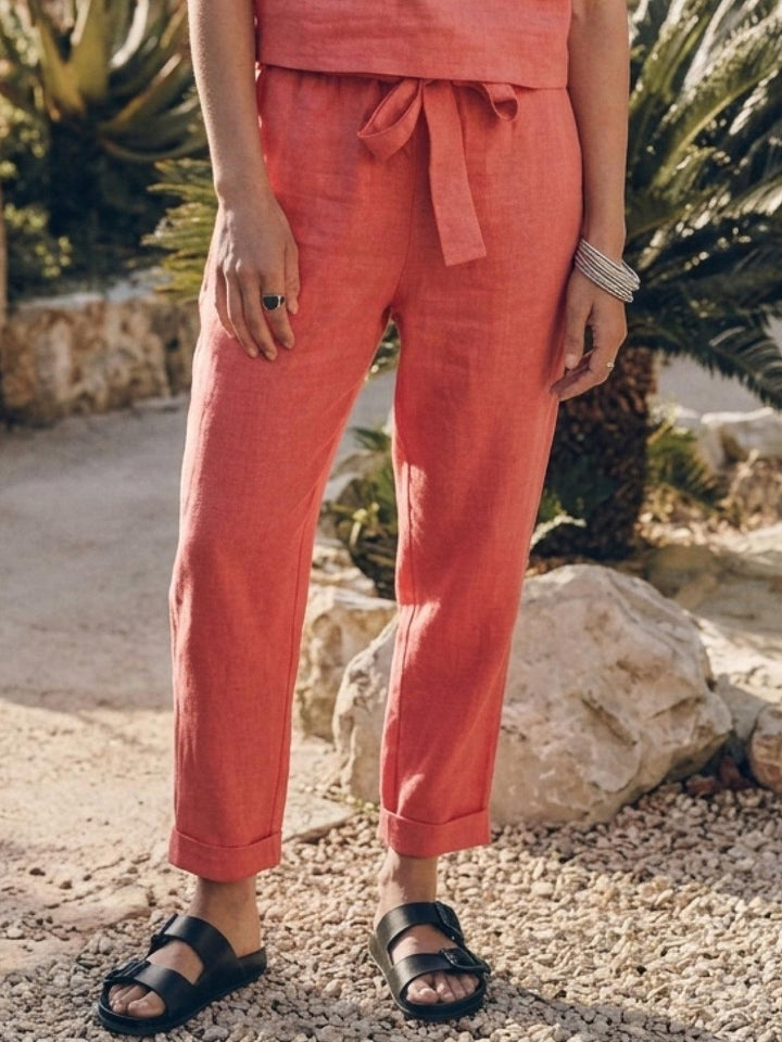 Cotton-Linen Monochrome Capsule coral image 9 