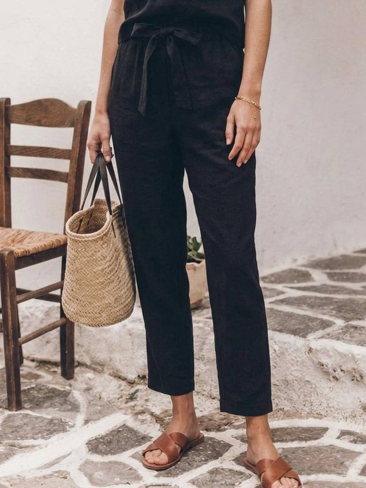 Cotton-Linen Monochrome Capsule black image 9 