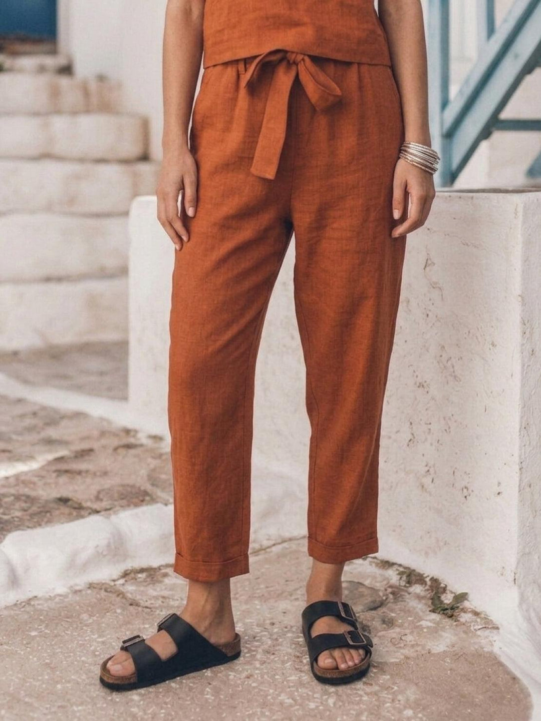 Cotton-Linen Monochrome Capsule rusty orange image 9 