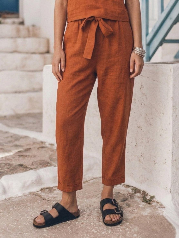 Cotton-Linen Monochrome Capsule rusty orange image 9 