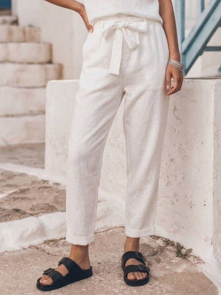 Cotton-Linen Monochrome Capsule white image 9 