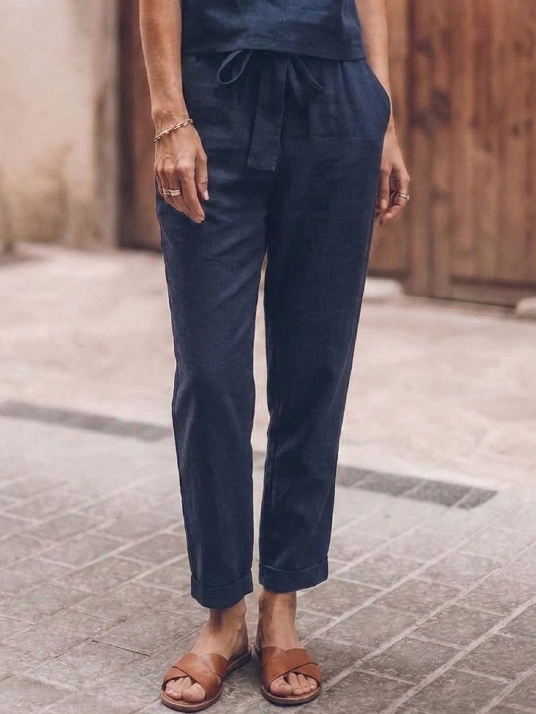 Cotton-Linen Monochrome Capsule navy blue image 9 