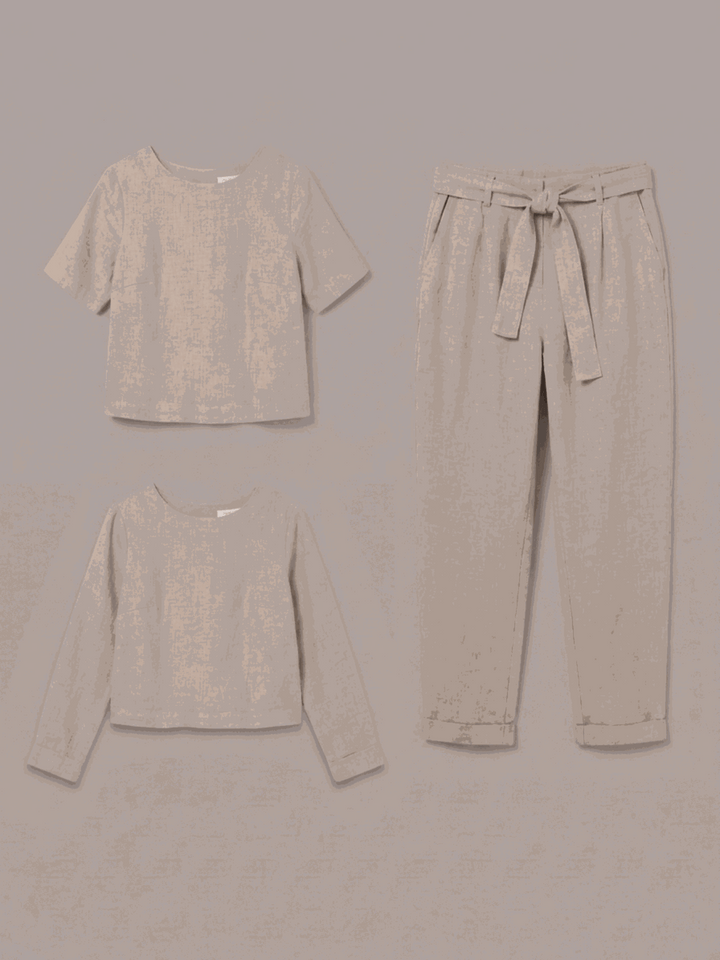 The Everywhere Cotton-Linen Set | Three-Piece Capsule beige image 3 