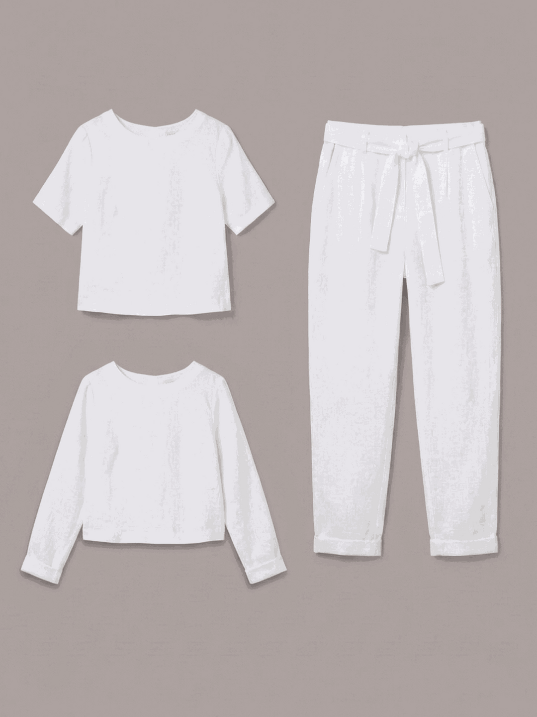 The Everywhere Cotton-Linen Set | Three-Piece Capsule white image 2 