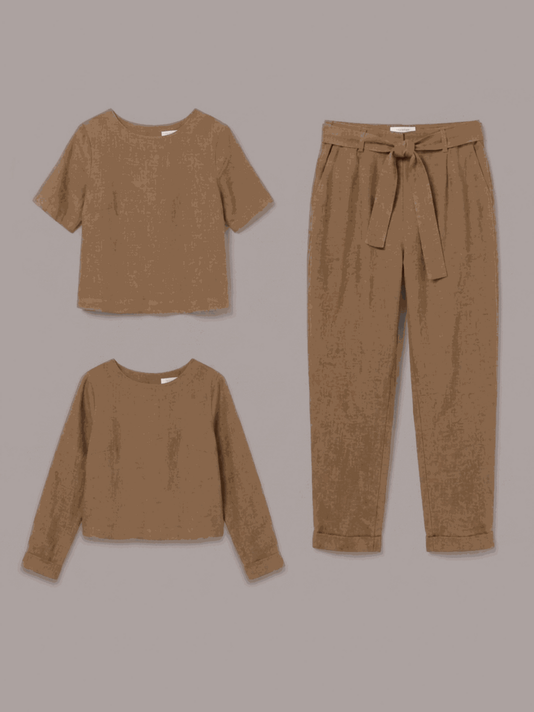 The Everywhere Cotton-Linen Set | Three-Piece Capsule light brown image 2 