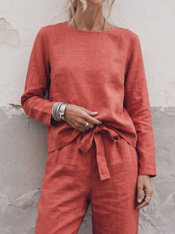 Cotton-Linen Monochrome Capsule coral image 5 