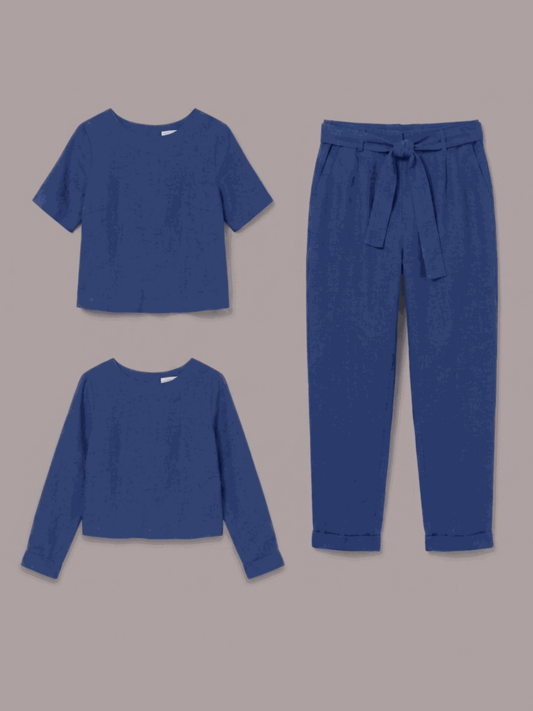 The Everywhere Cotton-Linen Set | Three-Piece Capsule royal blue image 3 