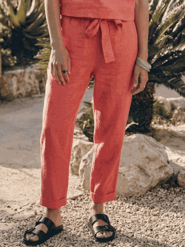 The Everywhere Cotton-Linen Set | Three-Piece Capsule coral image 3 