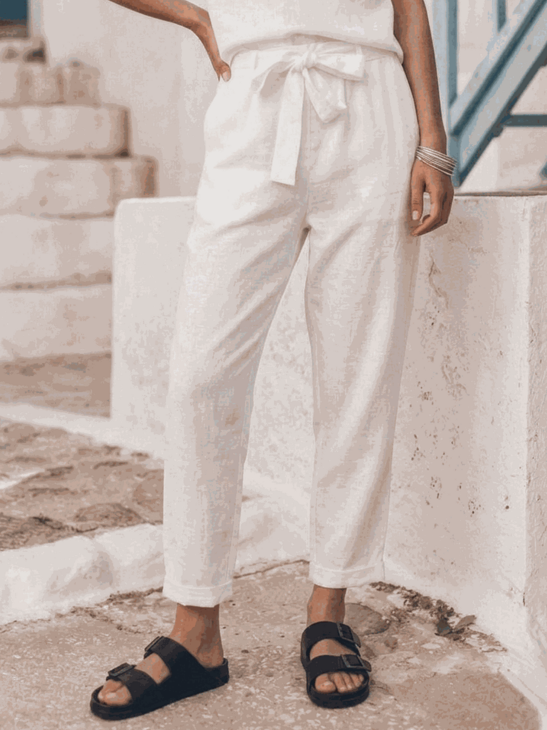 The Everywhere Cotton-Linen Set | Three-Piece Capsule white image 3 