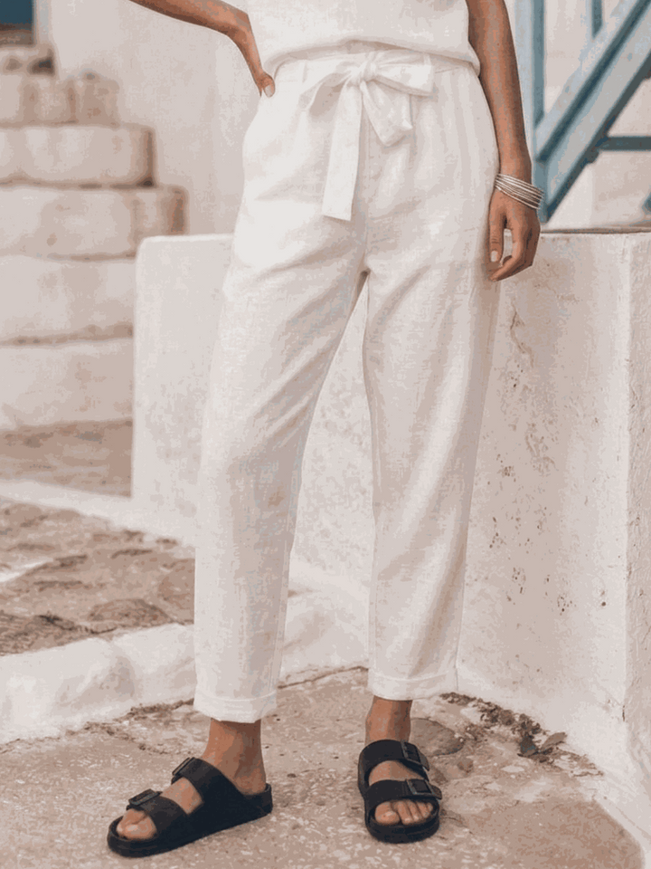 The Everywhere Cotton-Linen Set | Three-Piece Capsule white image 3 