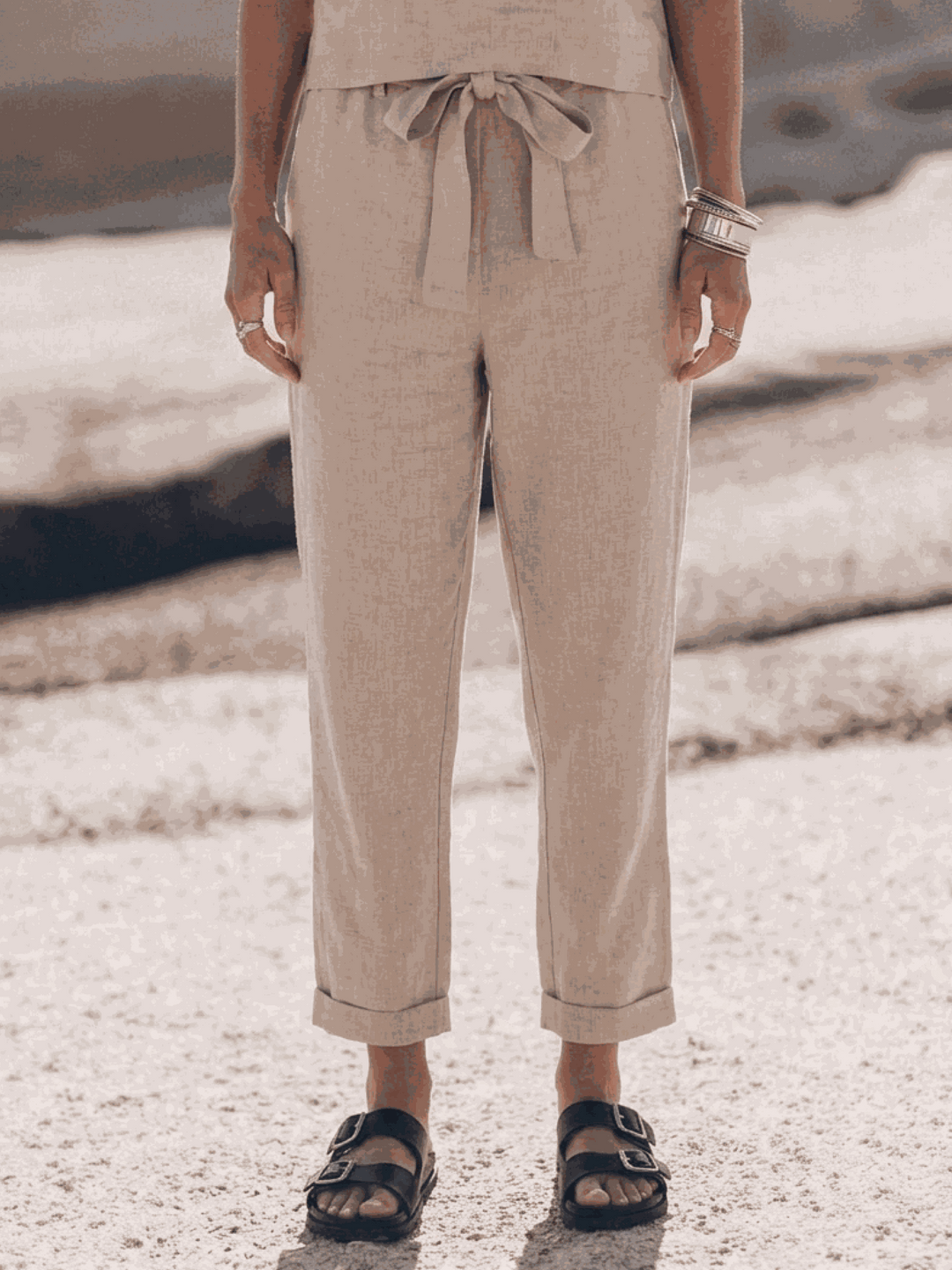 The Everywhere Cotton-Linen Set | Three-Piece Capsule beige image 4 