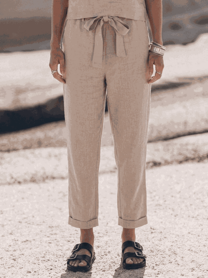 The Everywhere Cotton-Linen Set | Three-Piece Capsule beige image 4 