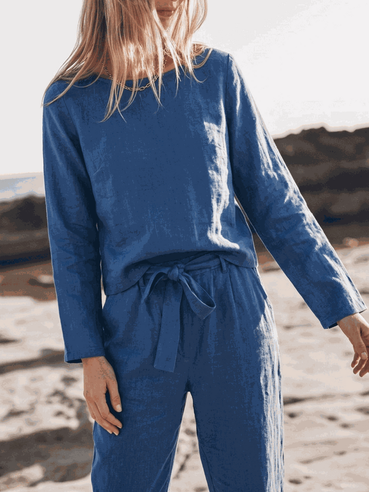 The Everywhere Cotton-Linen Set | Three-Piece Capsule royal blue image 5 