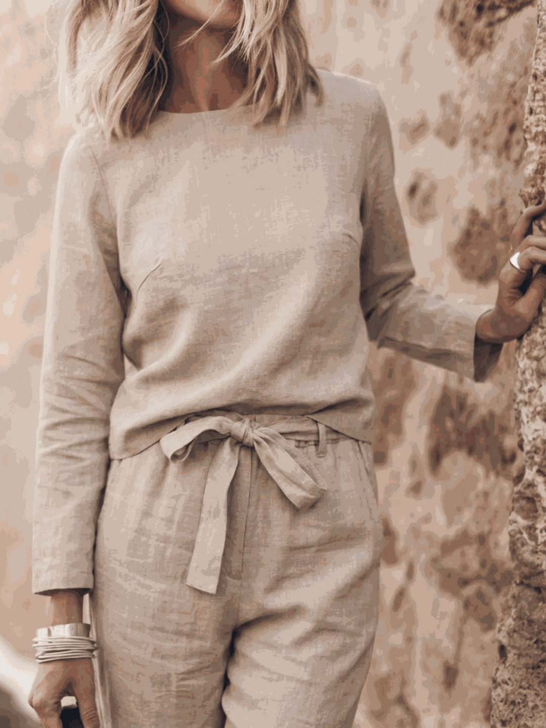 The Everywhere Cotton-Linen Set | Three-Piece Capsule beige image 5 