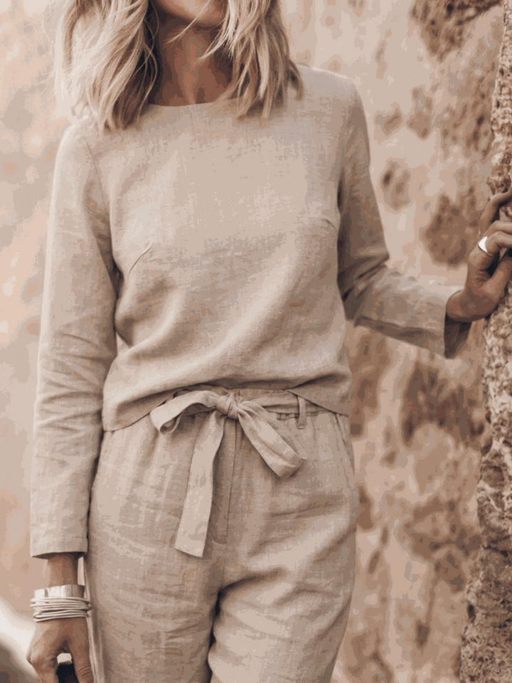 The Everywhere Cotton-Linen Set | Three-Piece Capsule beige image 5 