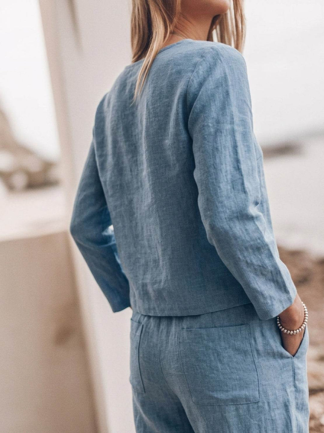 Cotton-Linen Monochrome Capsule lightblue image 6 