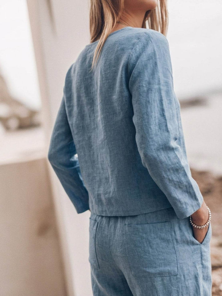 Cotton-Linen Monochrome Capsule lightblue image 6 