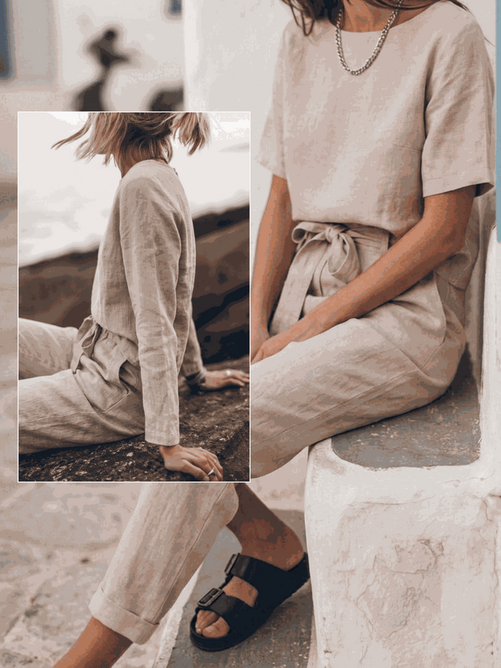 The Everywhere Cotton-Linen Set | Three-Piece Capsule beige image 7 