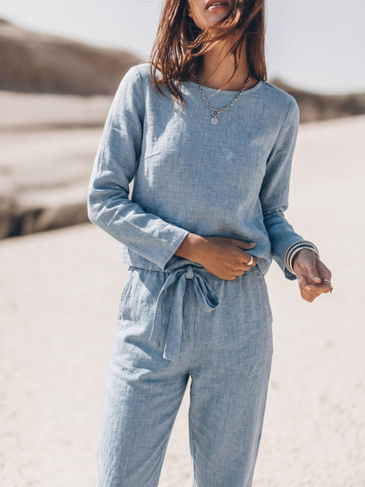 Cotton-Linen Monochrome Capsule lightblue image 7 