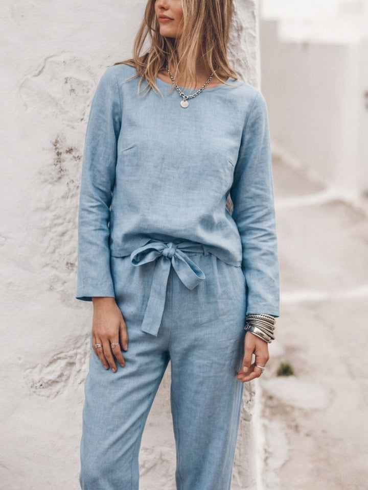 Cotton-Linen Monochrome Capsule lightblue image 8 
