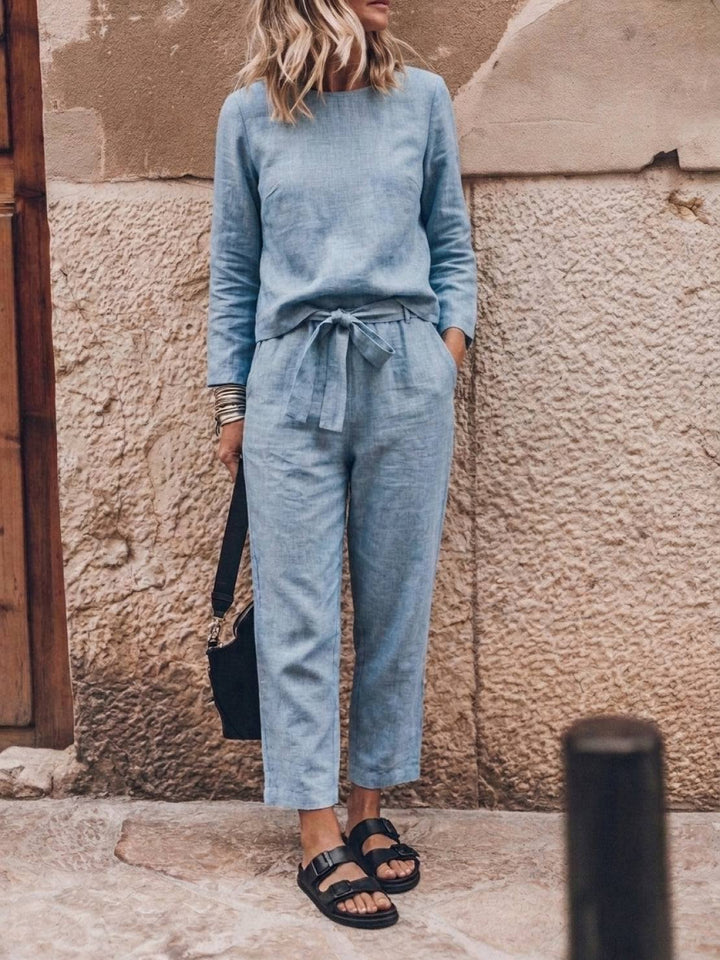 Cotton-Linen Monochrome Capsule lightblue image 1 