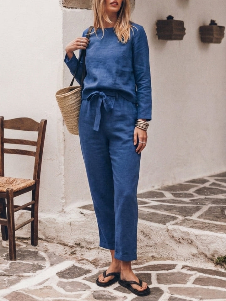 Cotton-Linen Monochrome Capsule royal blue image 1 