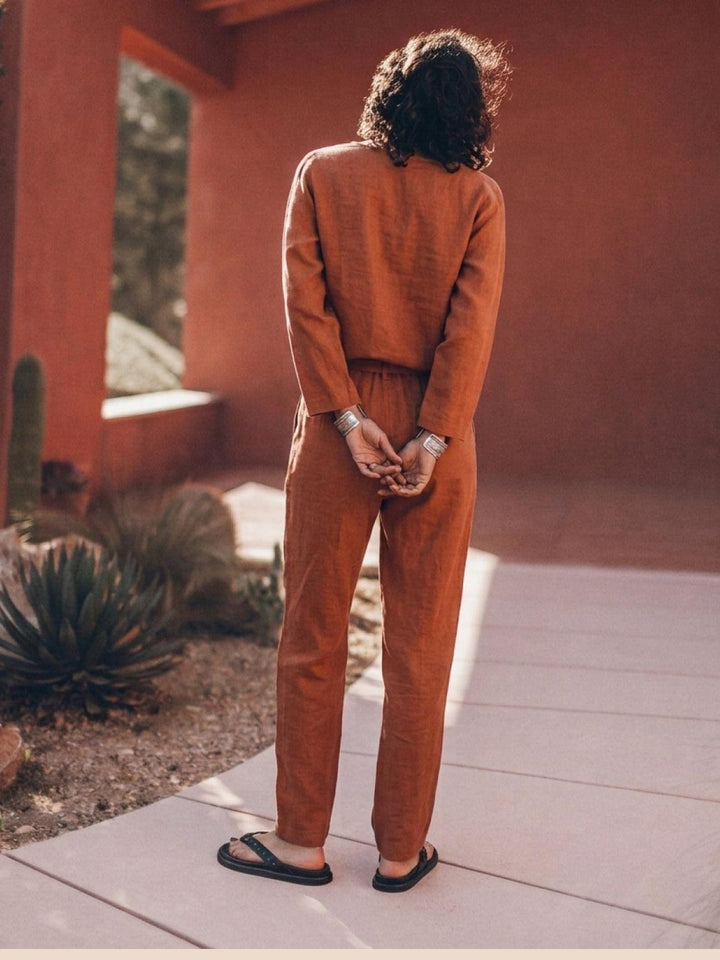 Cotton-Linen Monochrome Capsule rusty orange image 5 