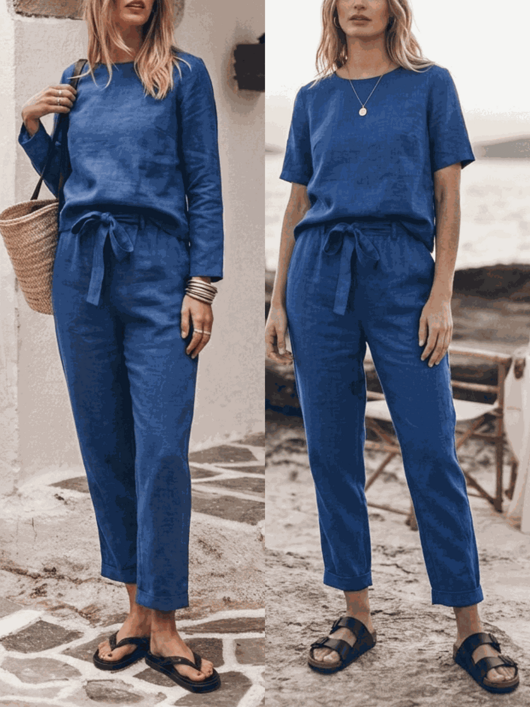The Everywhere Cotton-Linen Set | Three-Piece Capsule royal blue image 1 