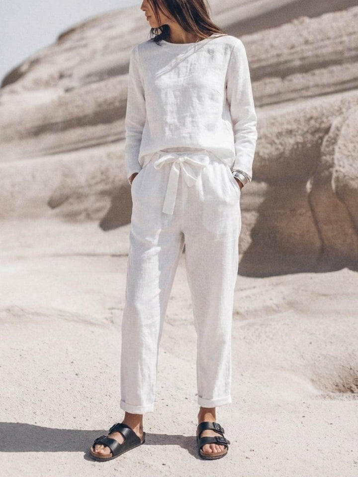 Cotton-Linen Monochrome Capsule white image 1 